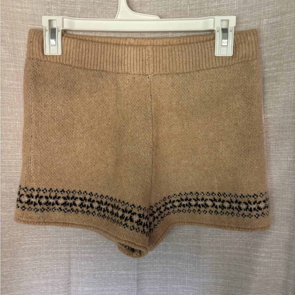 Target Tan Knit High Waist Women Shorts
